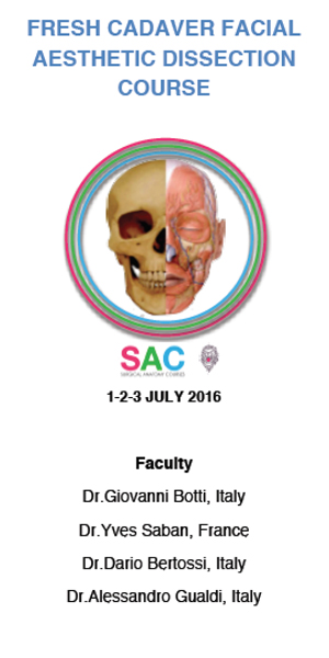 FRESH CADAVER FACIAL AESTHETIC DISSECTION COURSE